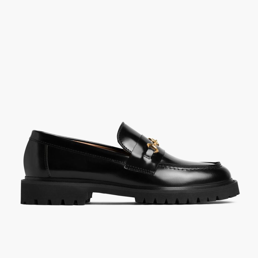 Church\'s Black Leather Loafers With Gold Horsebit Hardware CHURCHS Mens Loafers HORSEBIT Dress Shoes Sz US 8.5 W Prima  main image 3