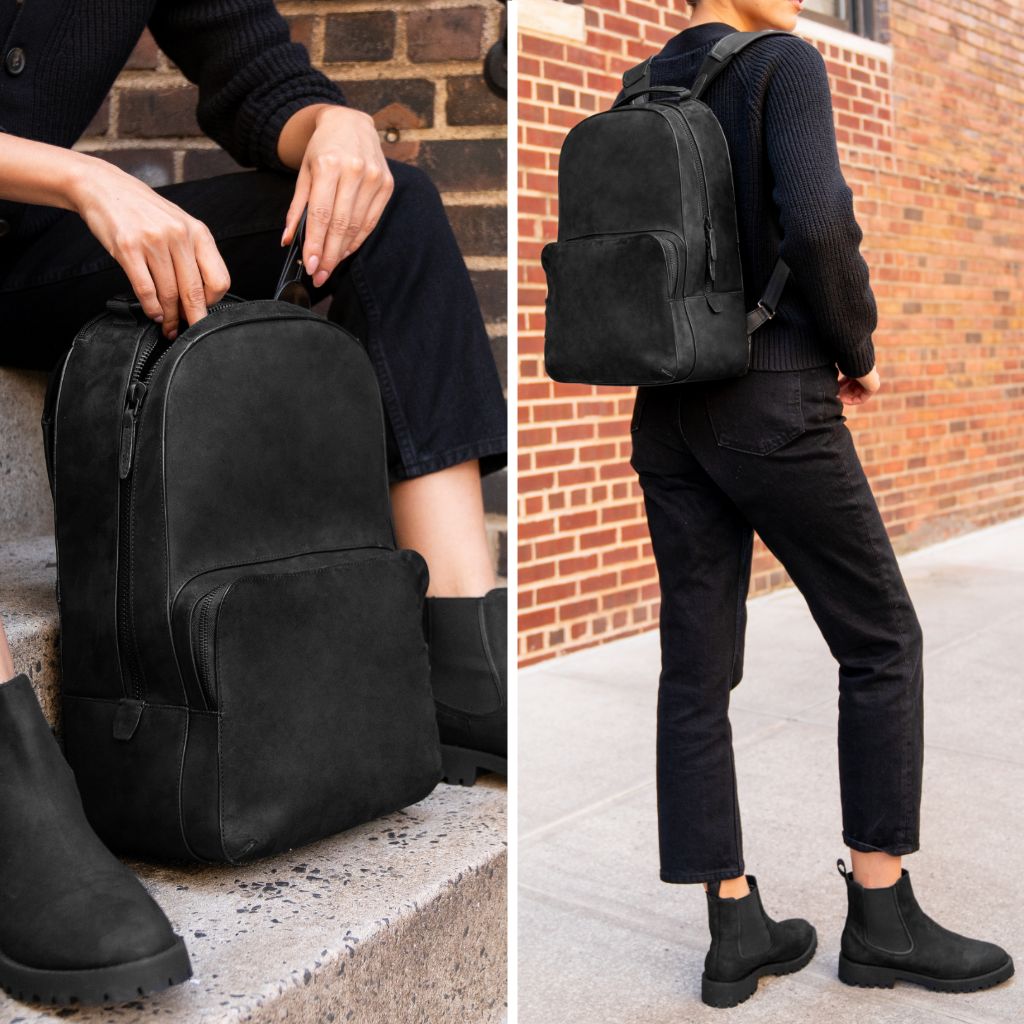 backpack boots leather Men's Perfecto Backpack in Black Matte Leather