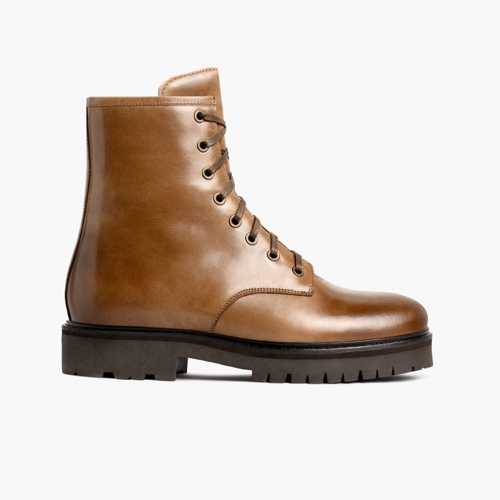 Women's Combat Boot In Natural Leather Thursday Boot Company