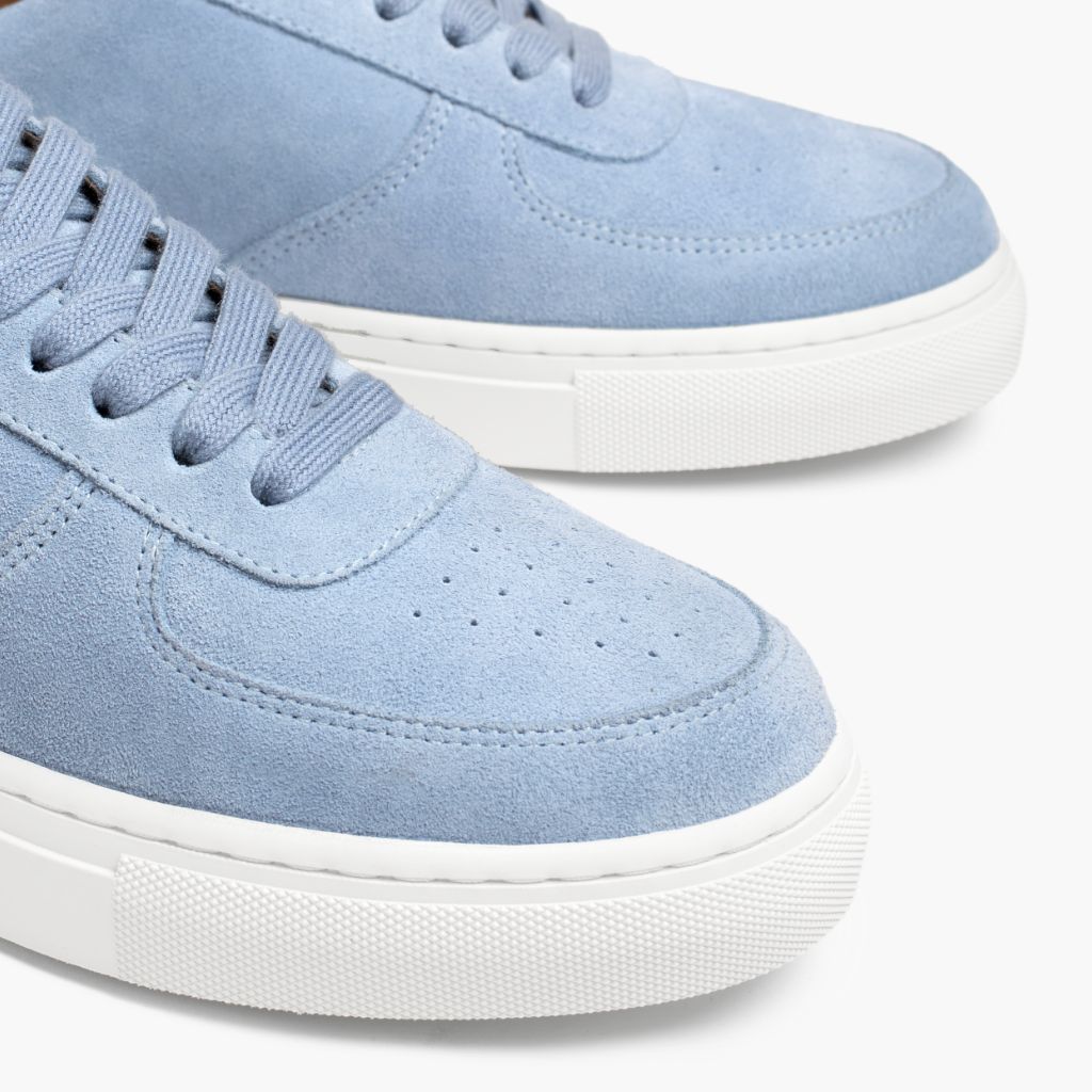 Women's Court Low Top Sneaker In Blue 'Azure' Suede Thursday