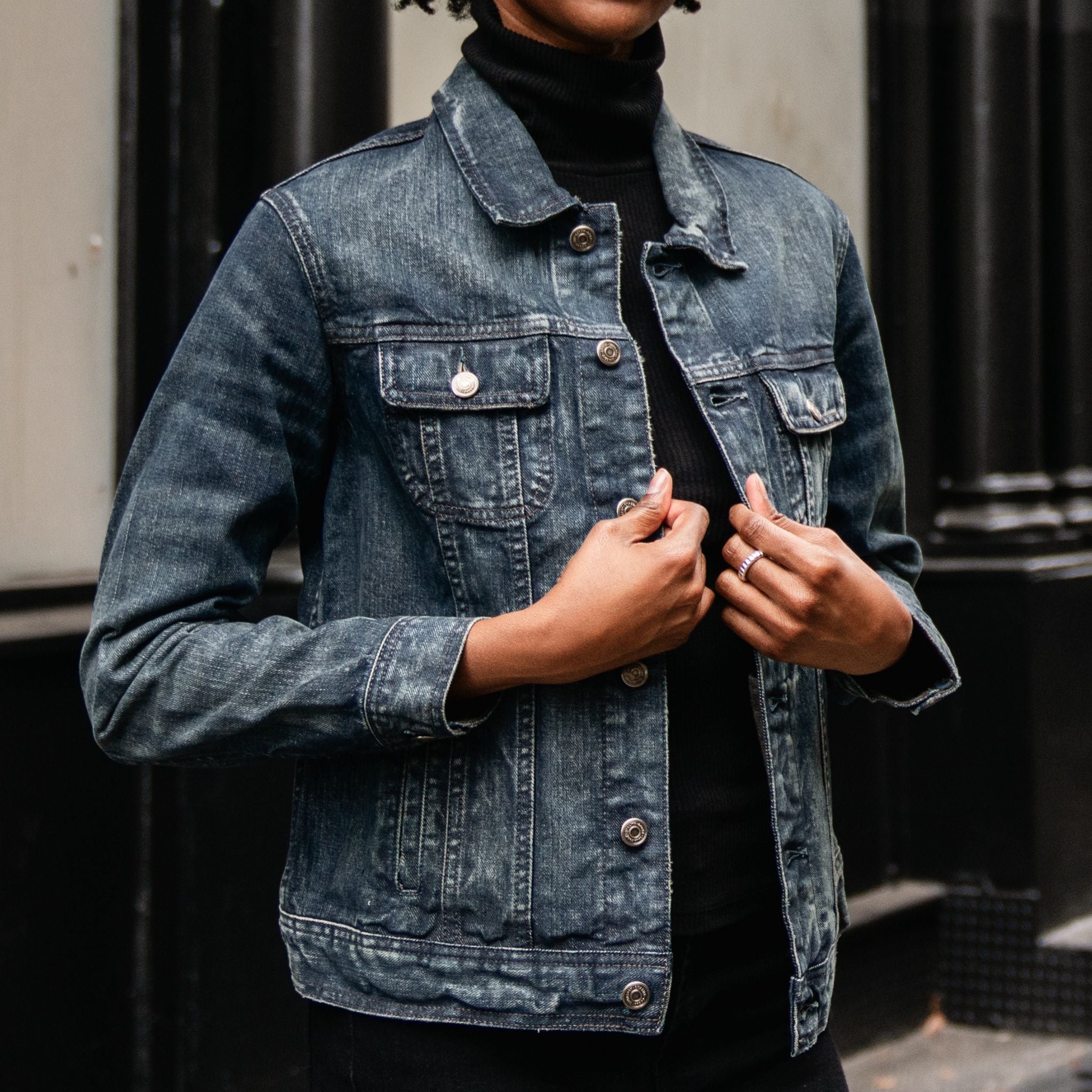 Denim Trucker Jacket Faded Indigo