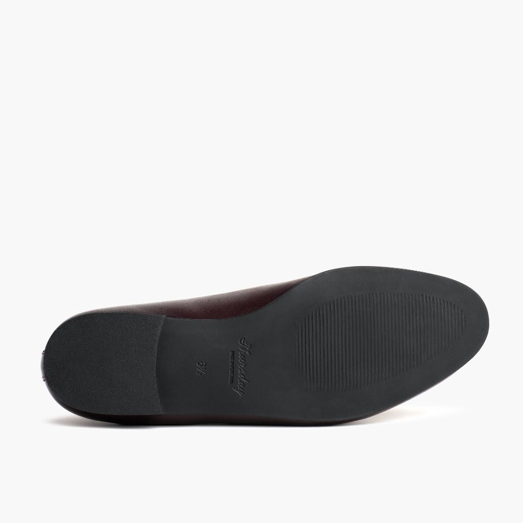 Women's Eden Slip-On Loafer in Burgundy Leather - Thursday