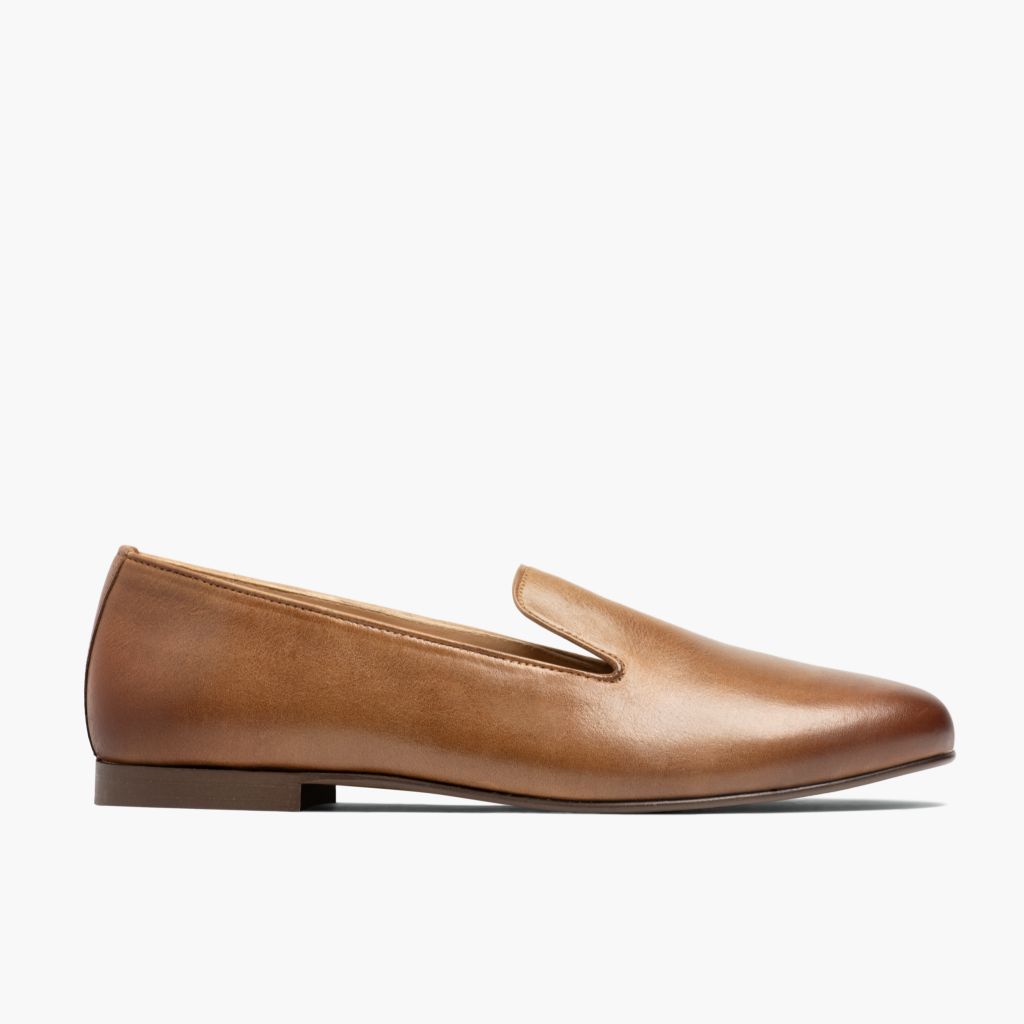 Women's Eden Slip-On Loafer in Tan 'Ginger' Leather - Thursday