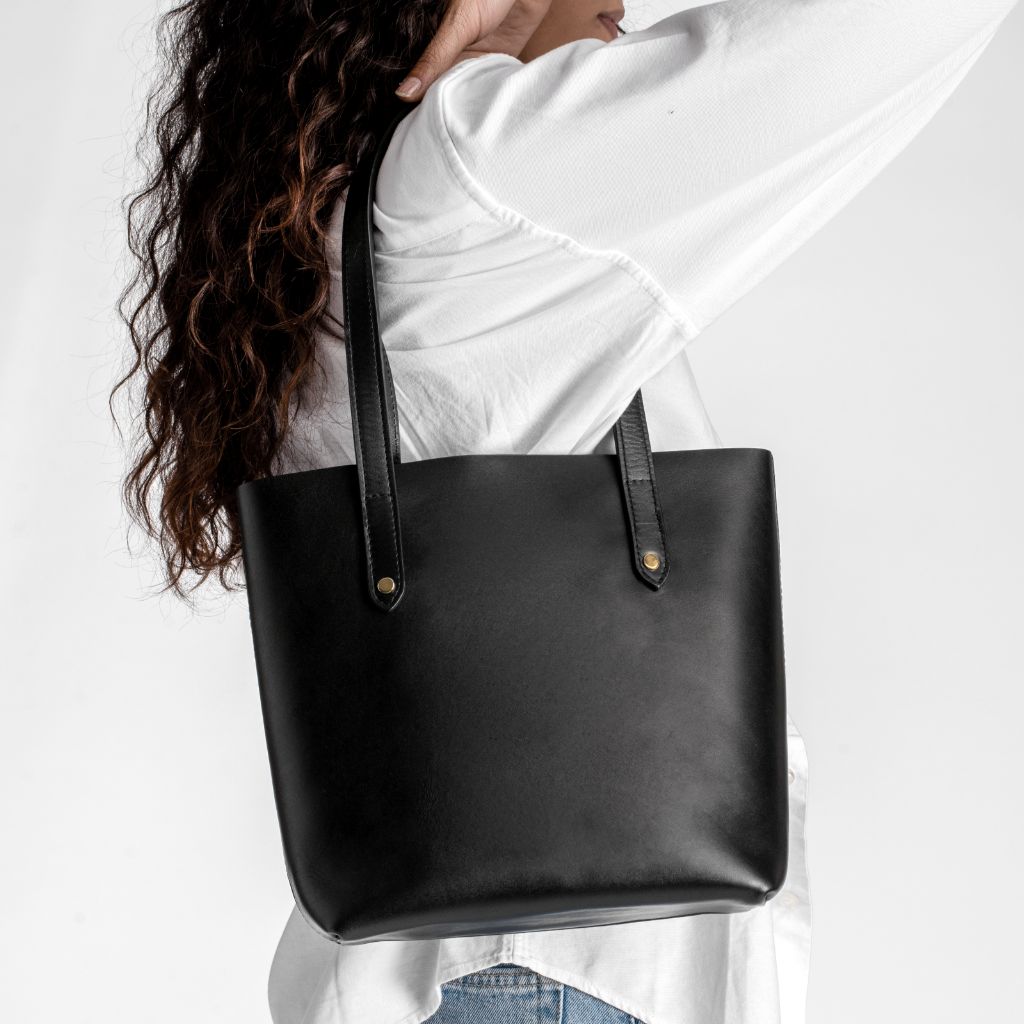 トートバッグ HEREU Woman Tote bags Black WBCALE BEIGE/BLACK CALA L - Leather-trimmed Canvas Tote Bag – Hereu Studio