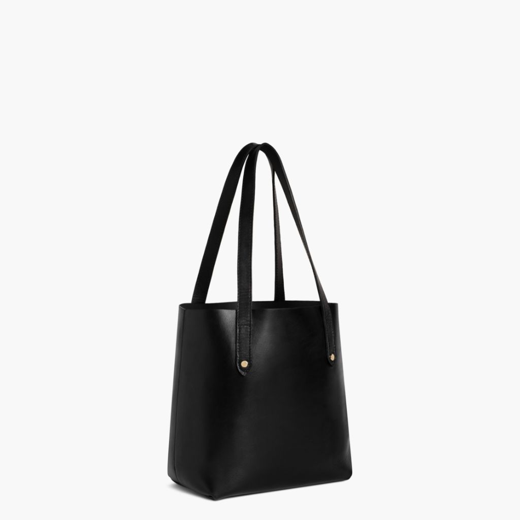トートバッグ HEREU Woman Tote bags Black WBCALE BEIGE/BLACK CALA L - Leather-trimmed Canvas Tote Bag – Hereu Studio