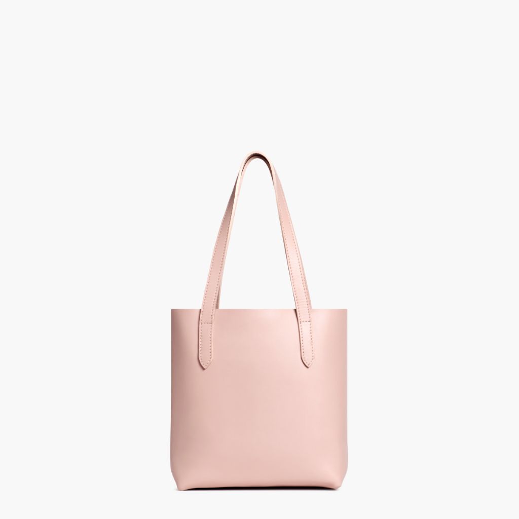 Women's Small Leather Zipper Tote Bag In Beige – Thursday