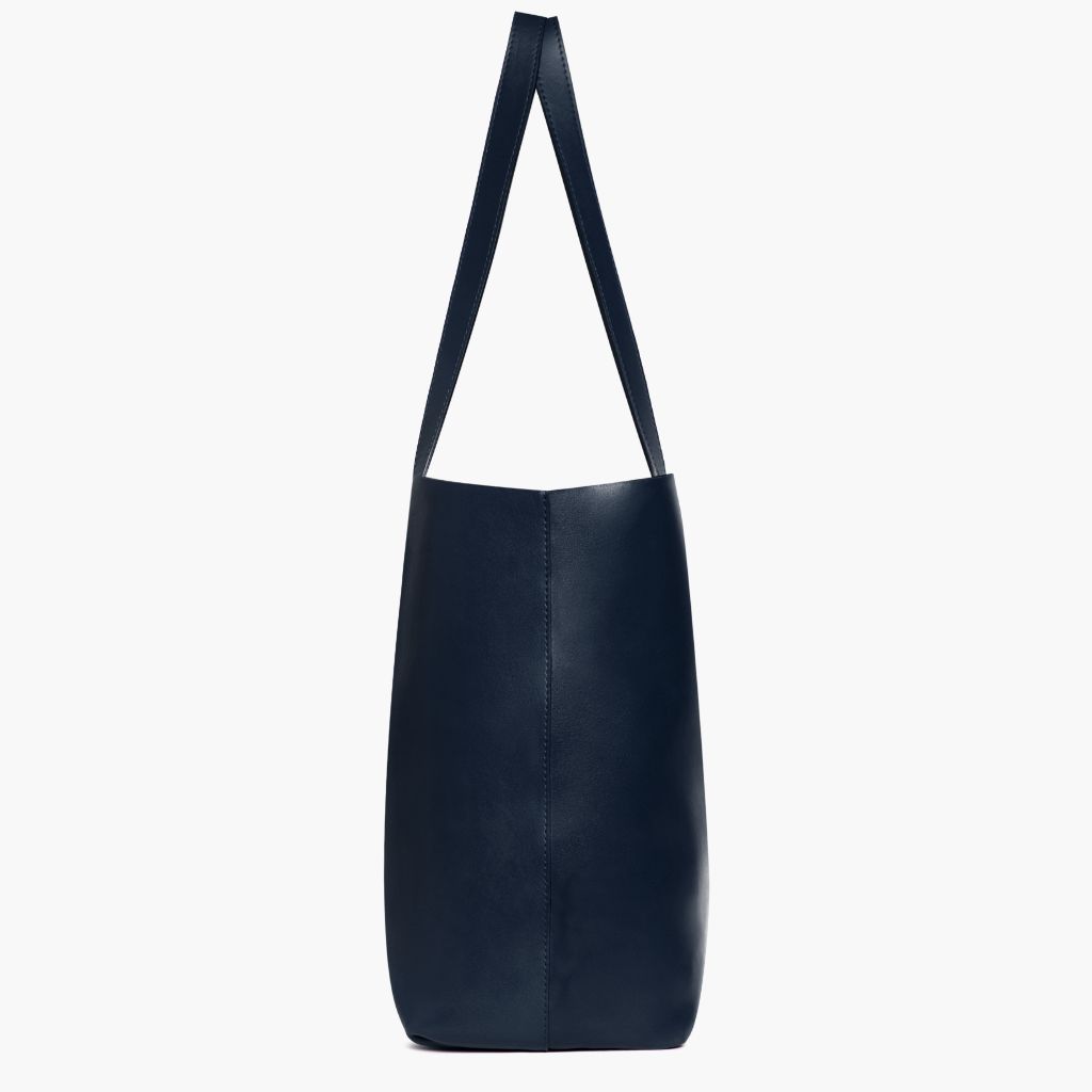 Women's Extra Large Leather Tote Bag In Navy Blue – Thursday