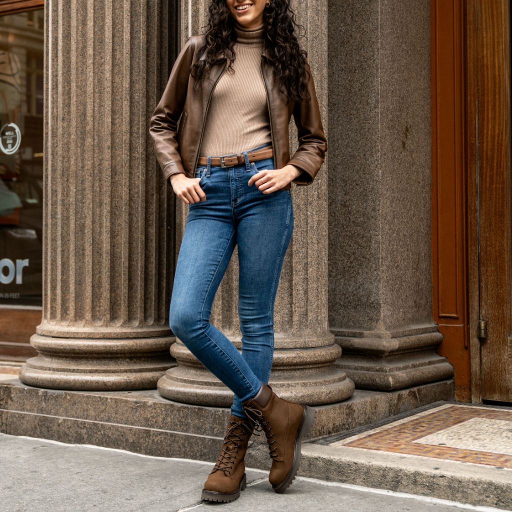 Women's Explorer Combat Boot in Tan Matte Nubuck Thursday Boots