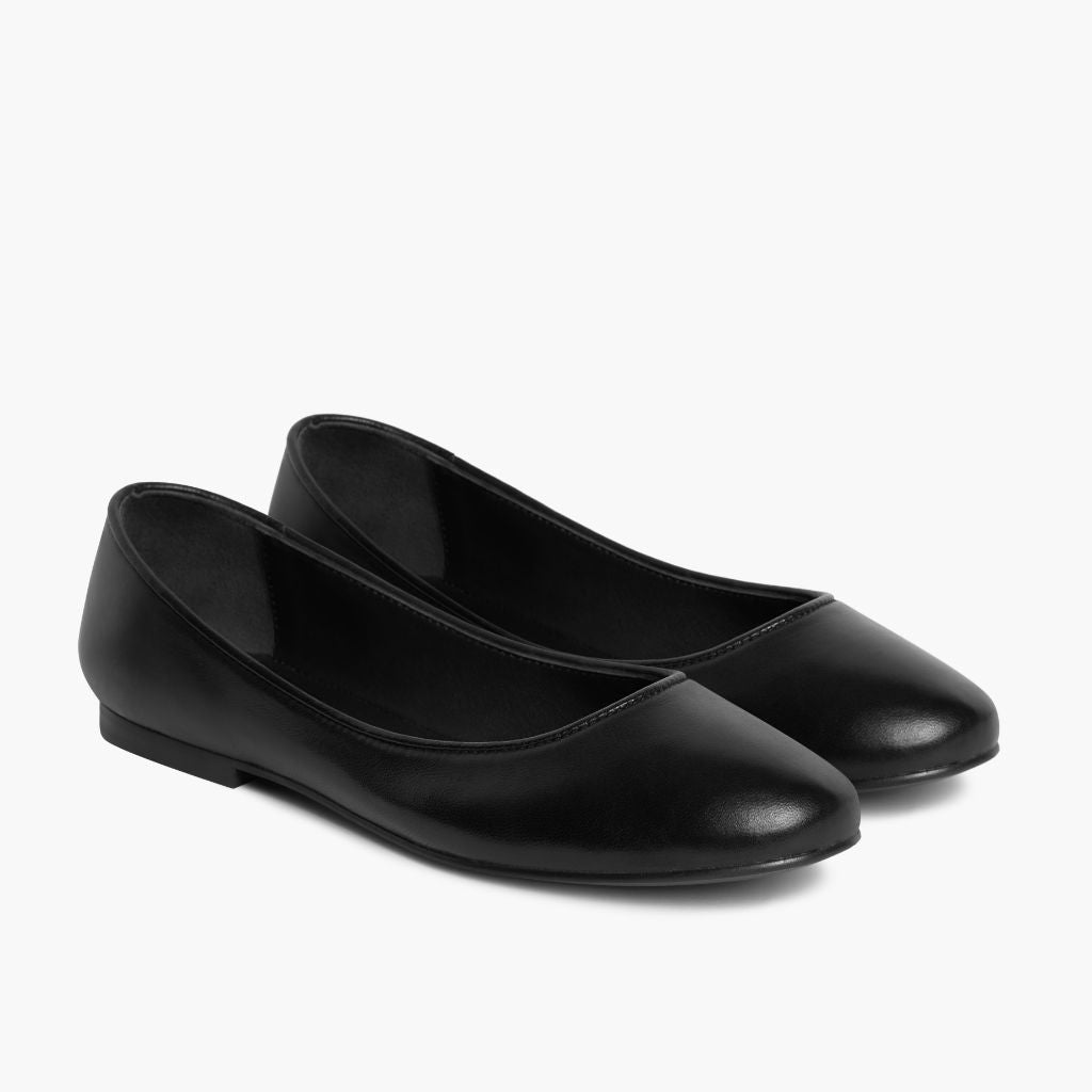 Womens black flat ballet shoes Clearance