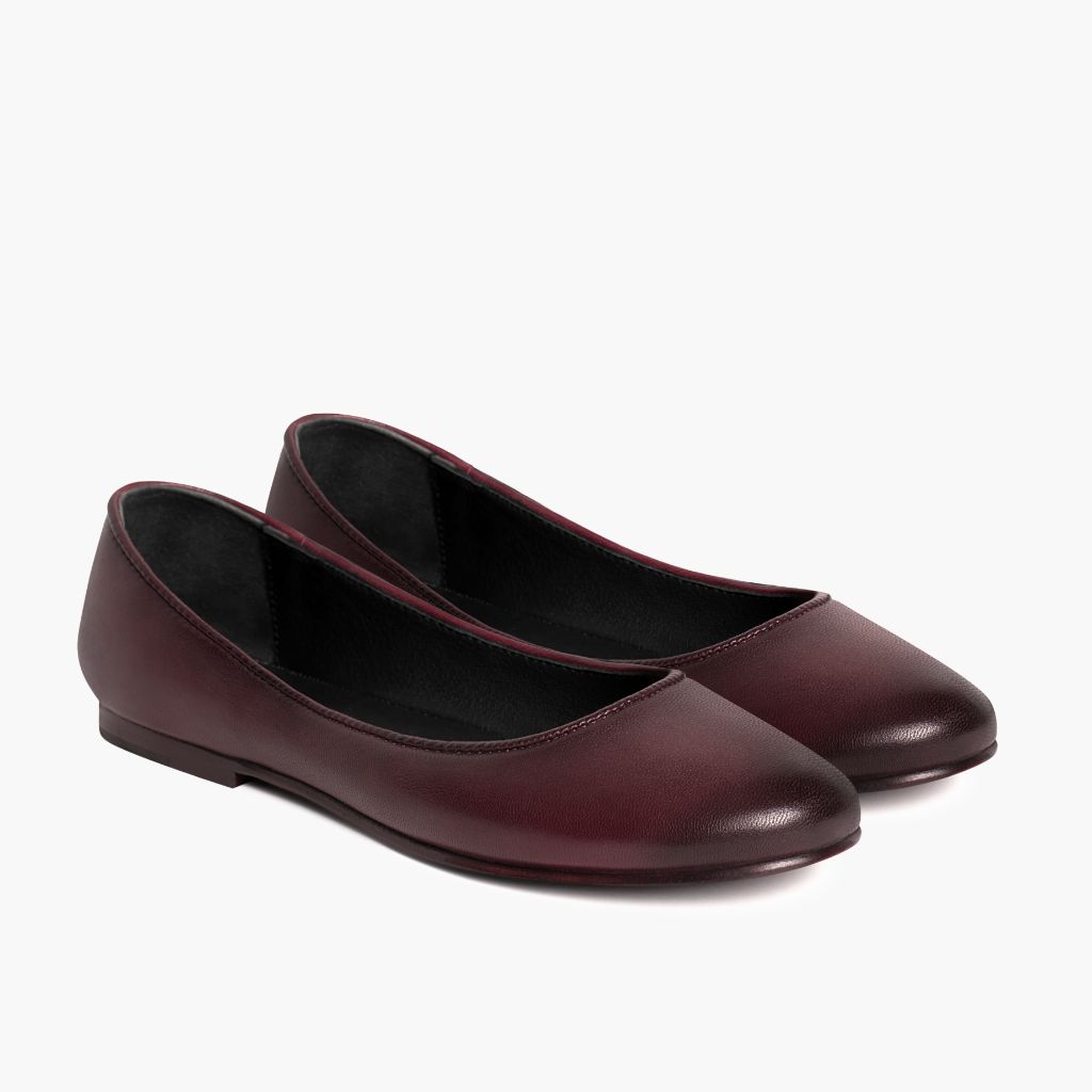 Women's Feliz Ballet Flat In Tan 'Toffee' Leather