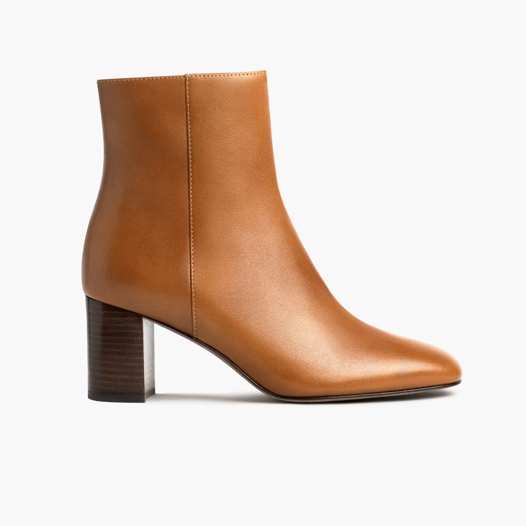 Women's High Standard High Heel Boot In Tan Toffee Leather - Thursday