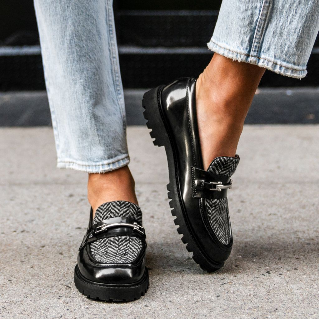 Penny Black Silver Herringbone