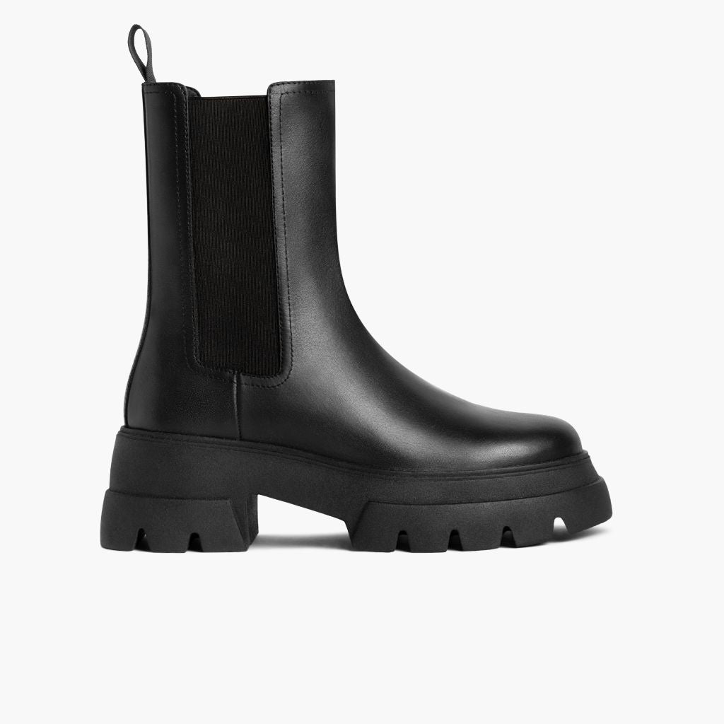 Women's Reign Chunky Outsole Chelsea Boot In Black - Thursday Boots