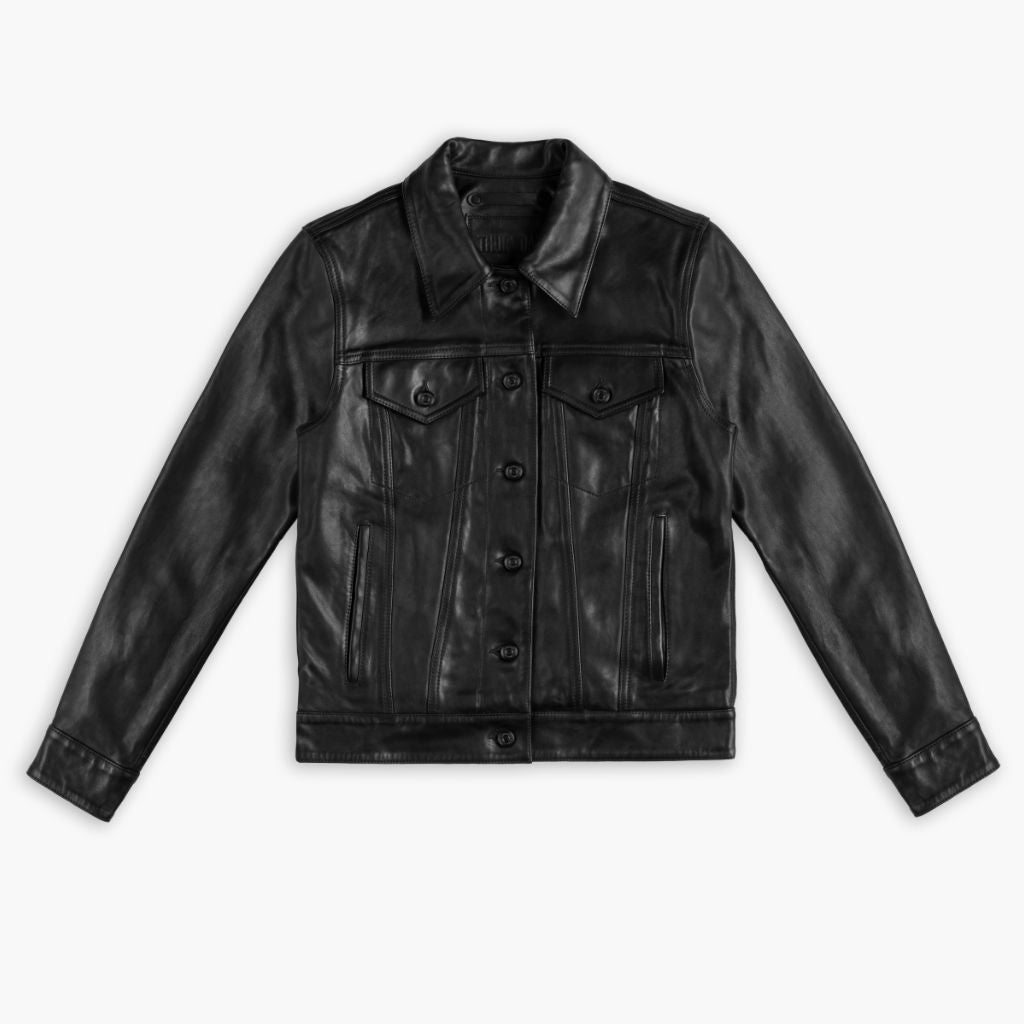 ★BADBLOOD★ Washed leather trucker jacket khaki w-jkt24-001 Badblood Washed Leather Trucker Jacket - Khaki – BBGSHOPHK