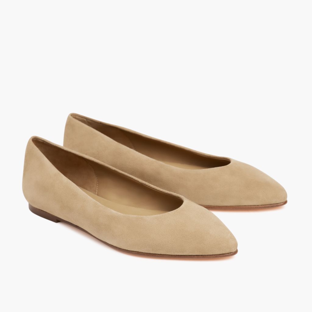 Women's Viva Ballet Flat In Tan 'Camel' Suede Thursday
