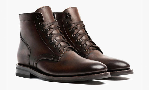 Men's President Lace-Up Boot In Black Coffee - Thursday Boot Company