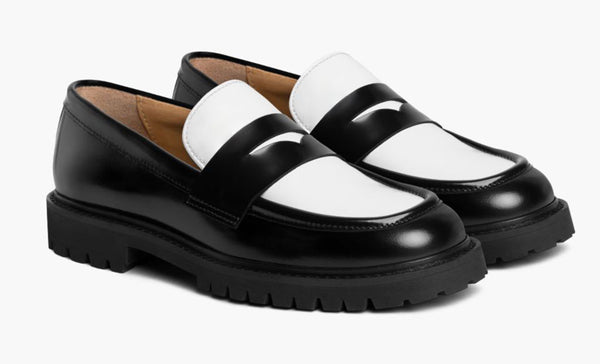 Cheap black and white dress shoes best sale