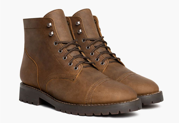 Men's Lug Sole Captain Lace-Up Boot In Tan 'Old Town' Thursday