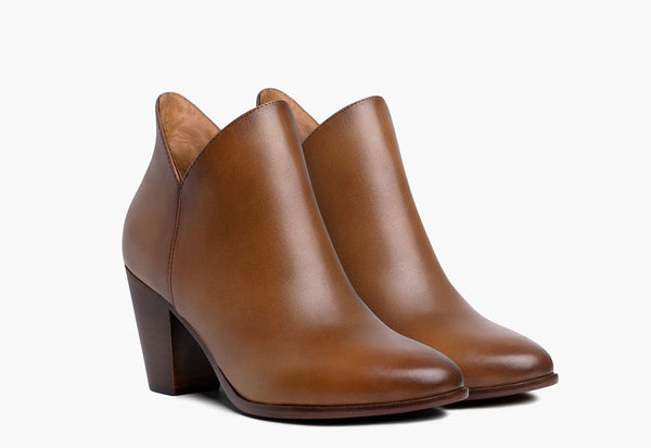 Women's Beige Marina Leather Boot | TOMS