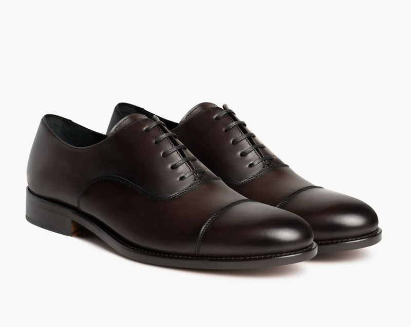 Men's Chairman Dress Shoe In Chocolate Brown Leather