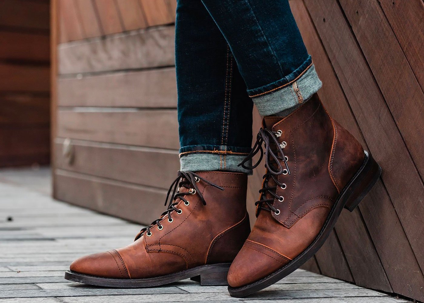 Men's Captain Lace-Up Boot in Arizona Adobe Leather by Thursday Boot Company