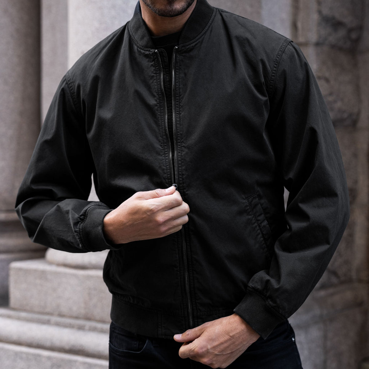 mens nike bomber jacket black