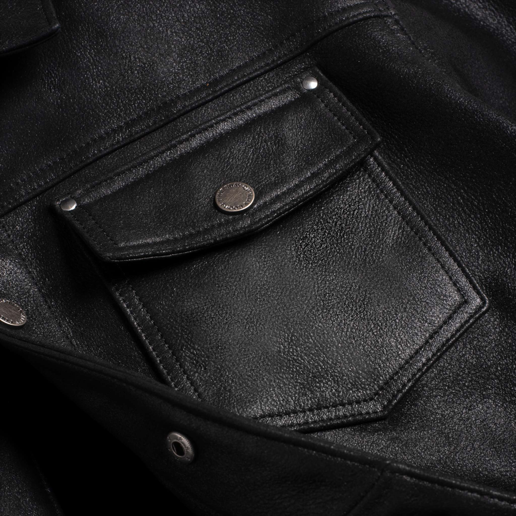 Men's Roughout Cruiser Jacket In Black Leather - Thursday