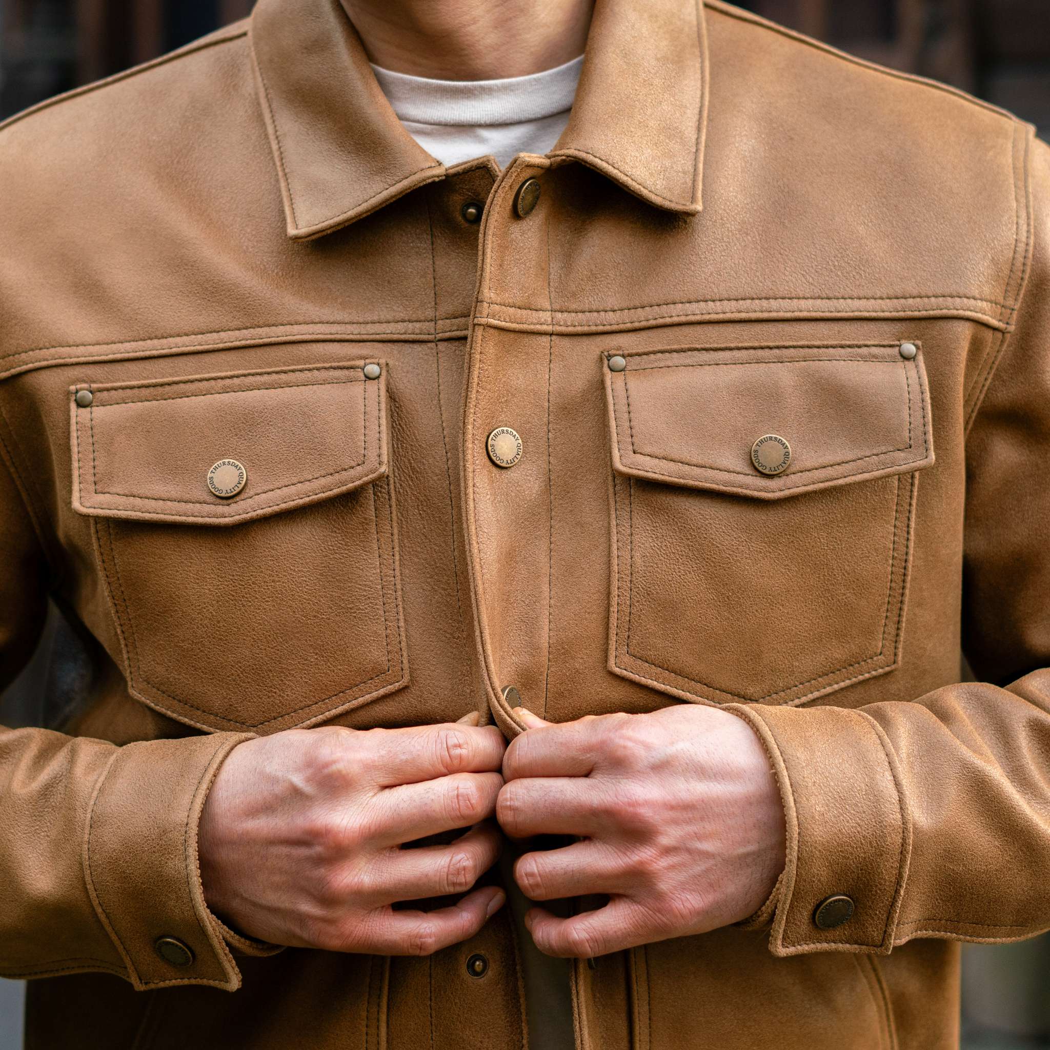 Men's Roughout Cruiser Jacket In Tan 