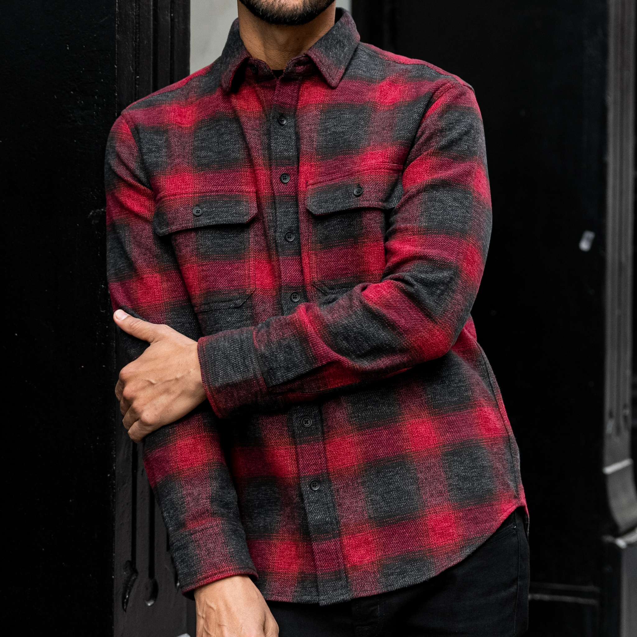 Thursday Boot Company Men's Black Flannel Summit Flannel Shirt Size M Thursday Boot Company Men's Black Flannel Summit Flannel Shirt Size M