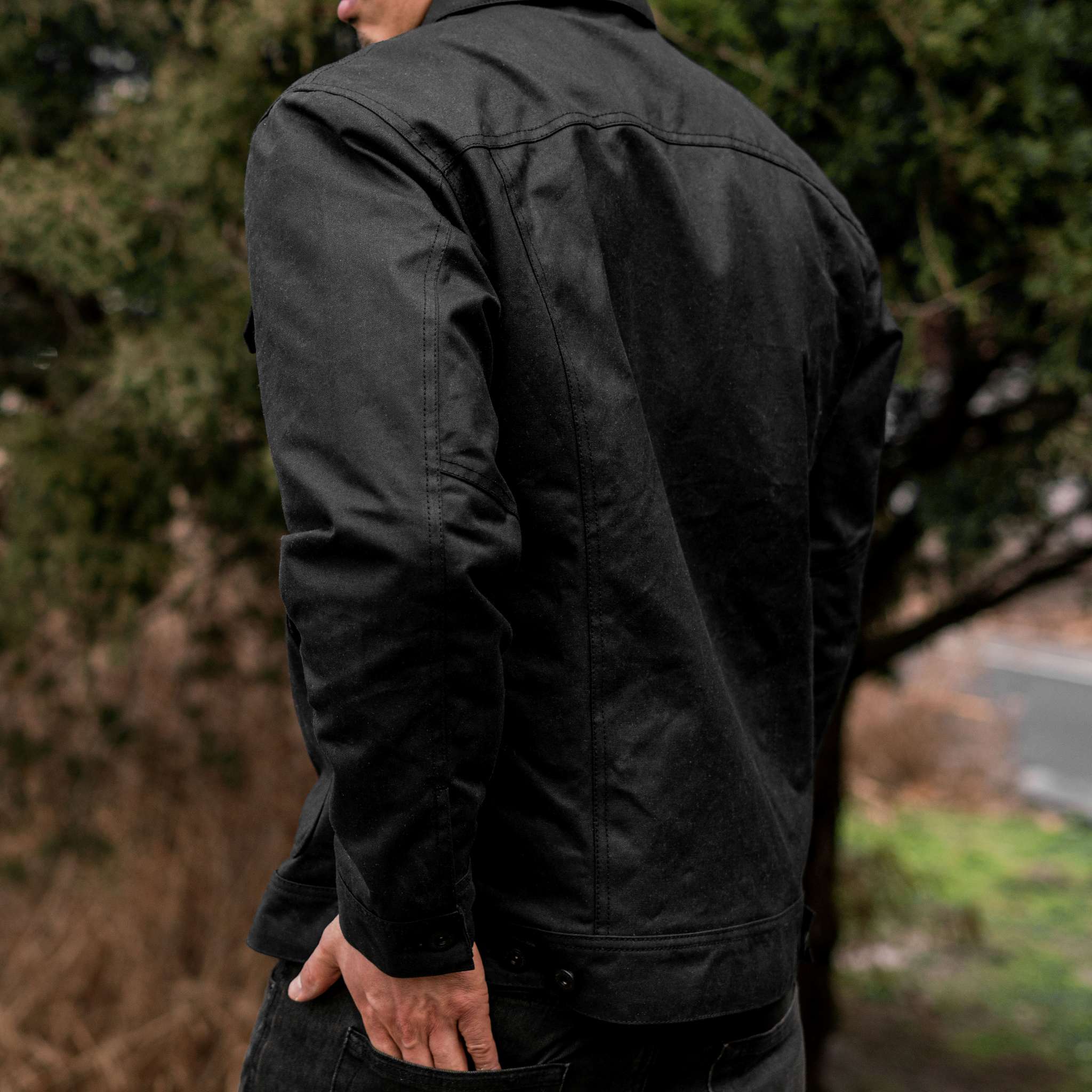 MLVINCE／WAX TRUCKER JACKET – BLACK（WAX TRUCKER JACKET MENS）