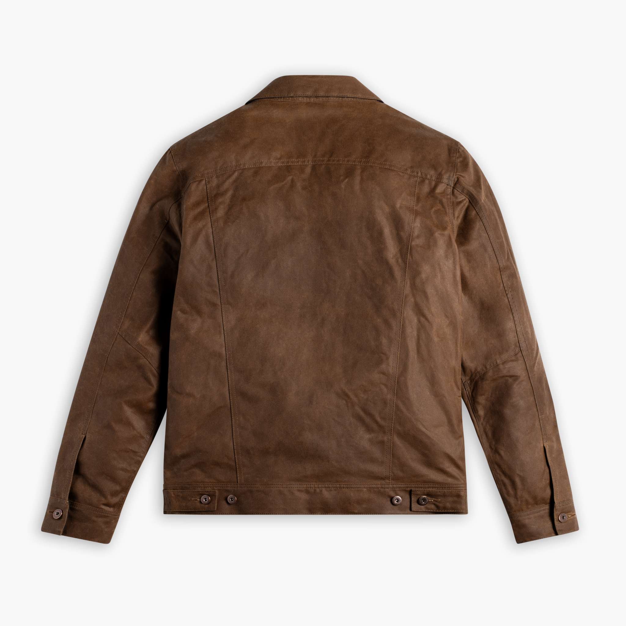 Men's Waxed Trucker Jacket in Tan 'Coyote' - Thursday
