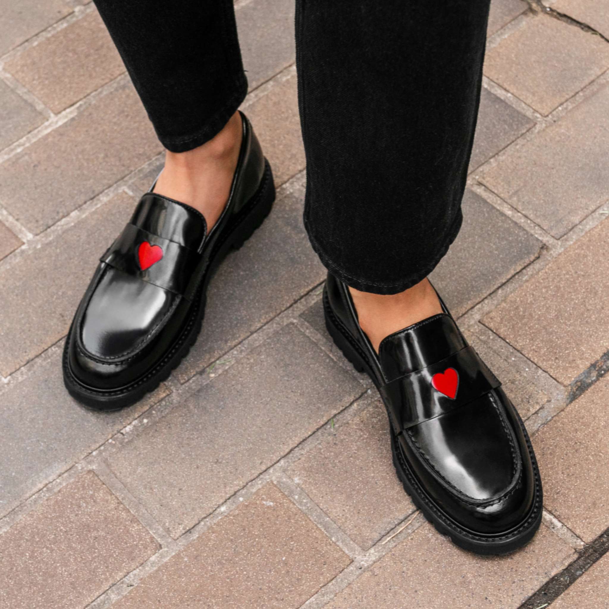 Women's Penny Lug Sole Loafer In Love - Thursday