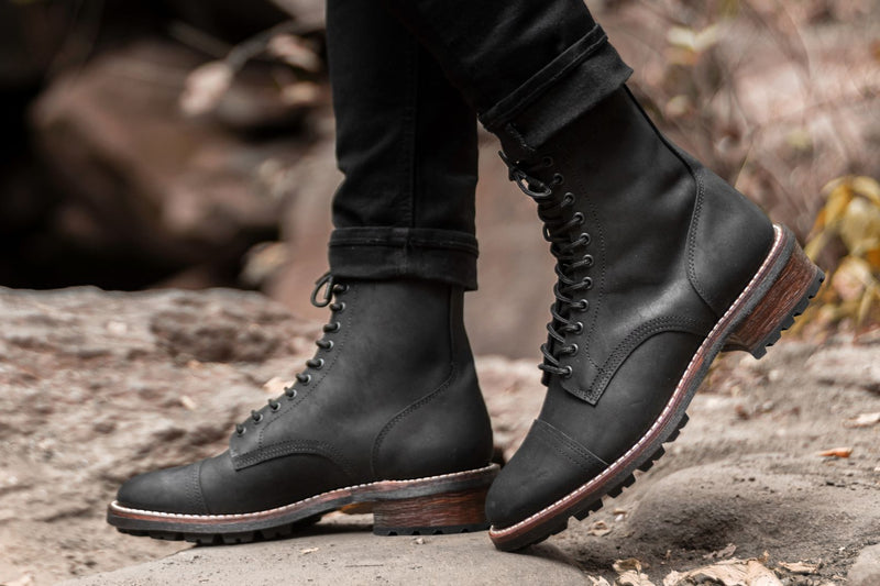 Men's Logger Lace-Up Boot In Black Matte - Thursday Boot Company