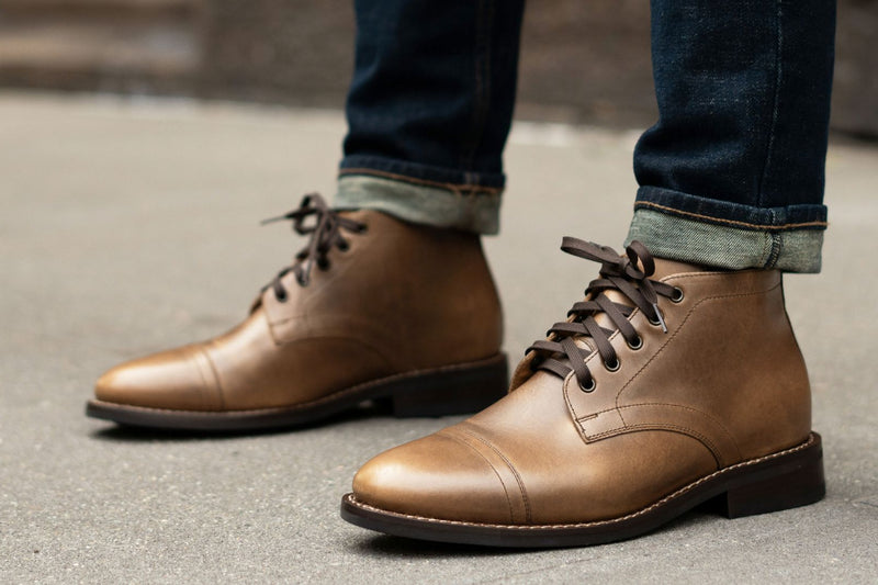 Men's Cadet Lace-Up Boot In Natural Leather - Thursday
