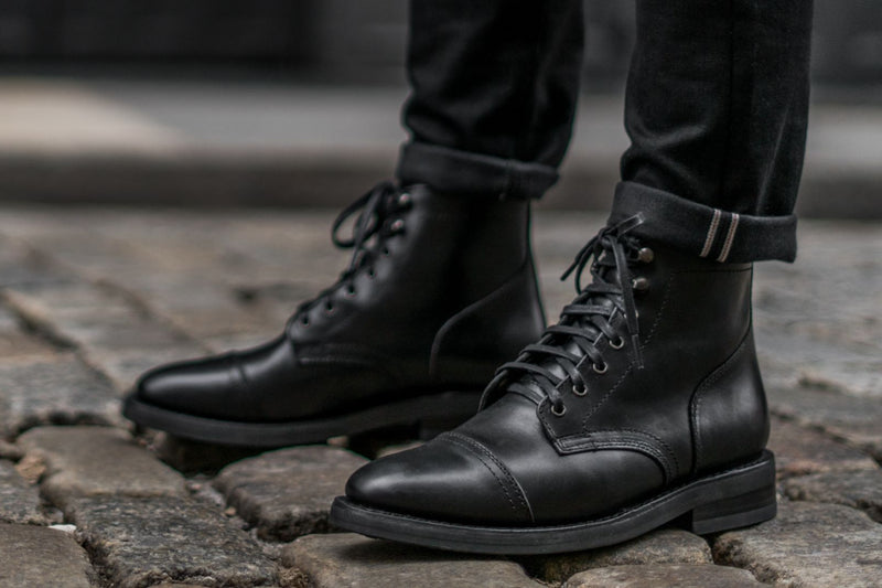 Men's Captain Lace-Up Boot In Black - Thursday Boot Company
