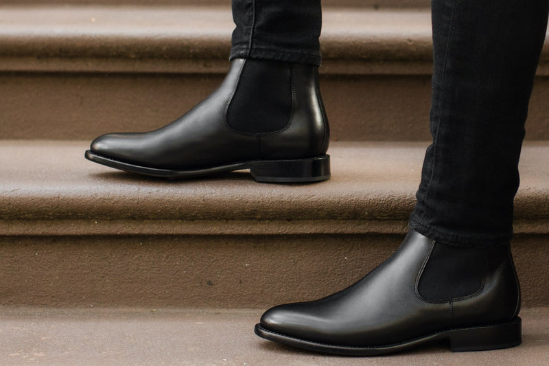 Men'S Cavalier Chelsea Boot In Black Leather - Thursday Boot Company