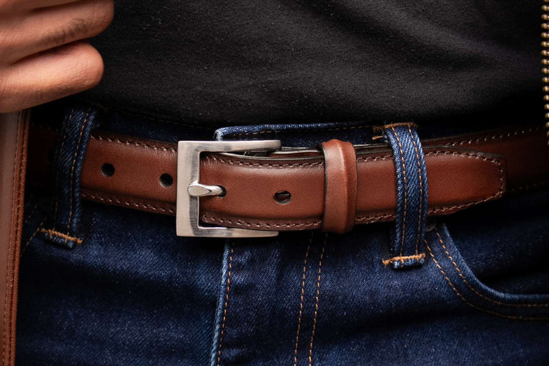 Men's Classic Leather Belt In Brandy - Thursday Boot Company Men's Classic Leather Belt In Brandy - Thursday Boot Company
