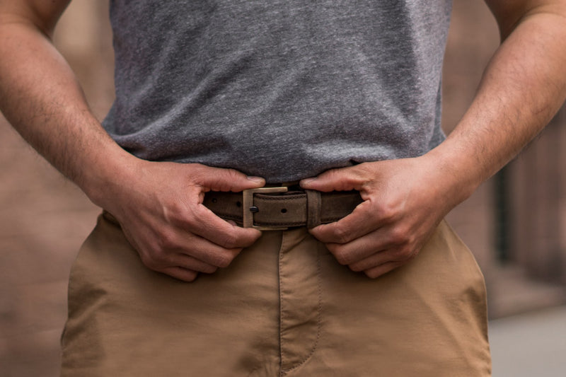 Men's Classic Leather Belt In Walnut Tan - Thursday Boot Company