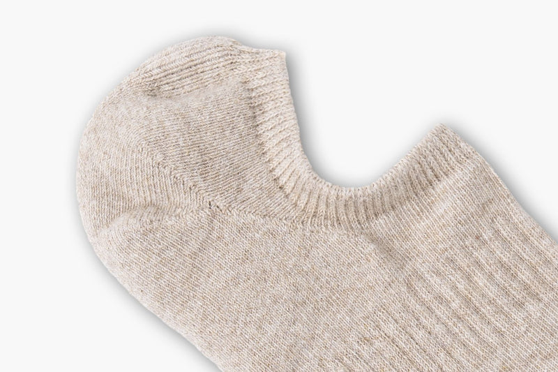 No Rib Socks Men's Classic No Show Sock in Oatmeal - Thursday