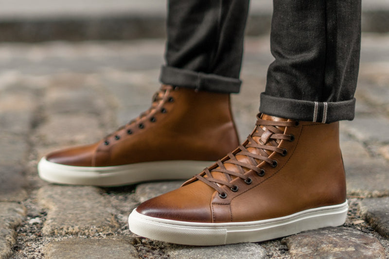 Men's Premier High Top Sneaker In Natural - Thursday Boot Company