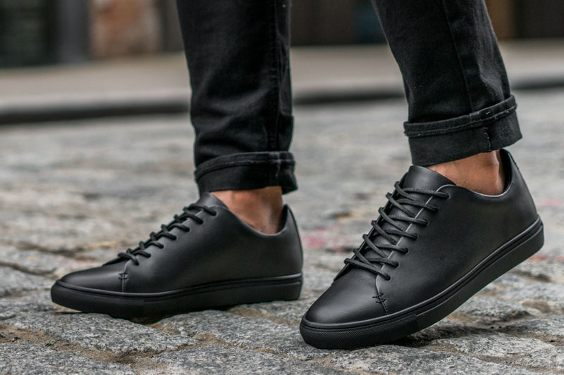 Men's Premier Low Top In Black Vachetta Leather - Thursday Boots