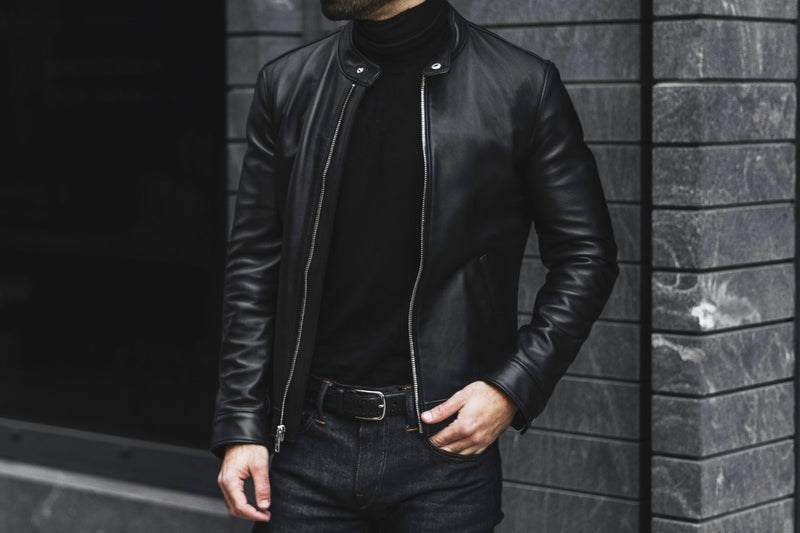 Fairylinks Leather Jacket Men Black Slim Fit Motorcyle Lightweight | eBay