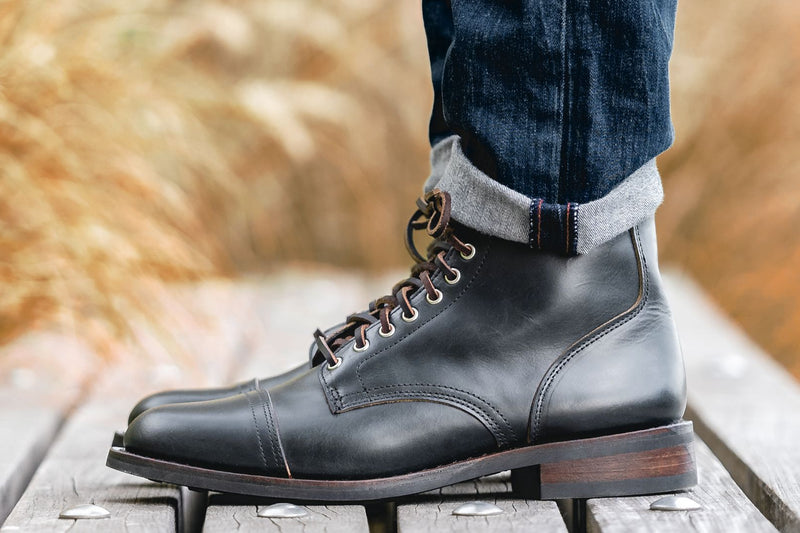 Men's Vanguard Lace-Up Boot In Indigo Leather - Thursday Boot Company