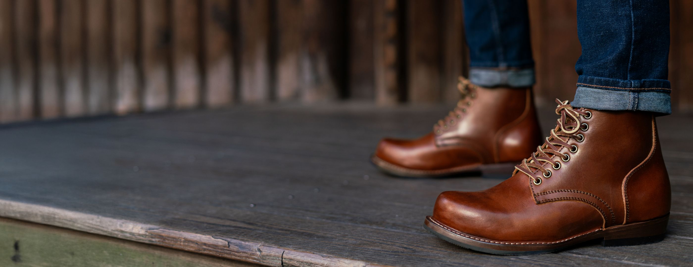 Men's Brawler Boot In Medium Brown Harness Leather - Thursday