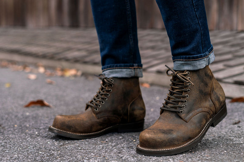 Men's Brawler Boot In Bronze Brown Rambler Leather - Thursday