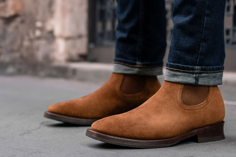 Jeans Men's Nubuck Chelsea Boots Men's Journeyman Boot In