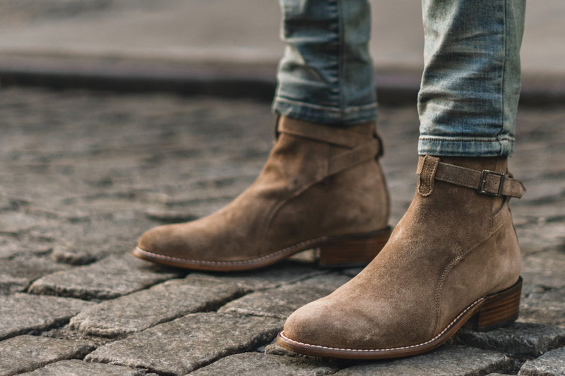 Men's Rogue Jodhpur Boot In Taupe Suede - Thursday Boot Company