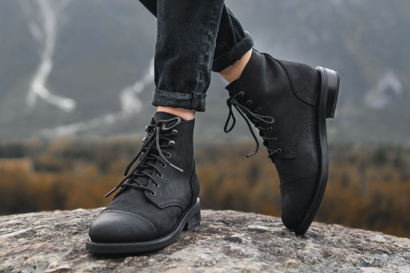 Women's Captain Lace-Up Boot In Black Matte - Thursday Boot Company