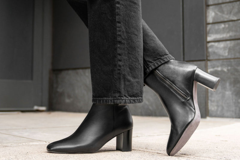 Heeled lined ankle boots · Black · Boots And Ankle Boots | Massimo Dutti