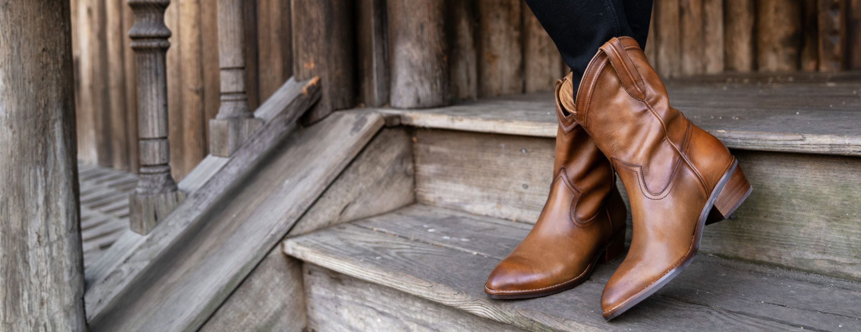 Women's Liberty Western Ankle Boot in Tan Leather - Thursday